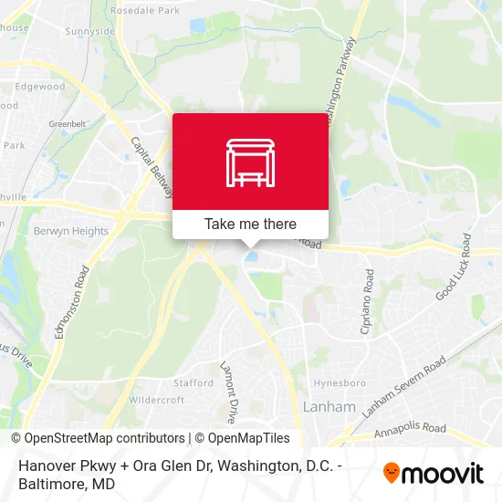 Hanover Pkwy + Ora Glen Dr map