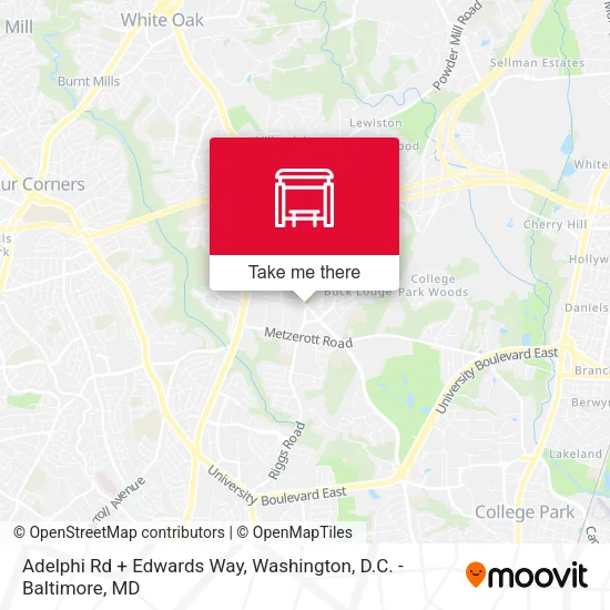 Adelphi Rd + Edwards Way map