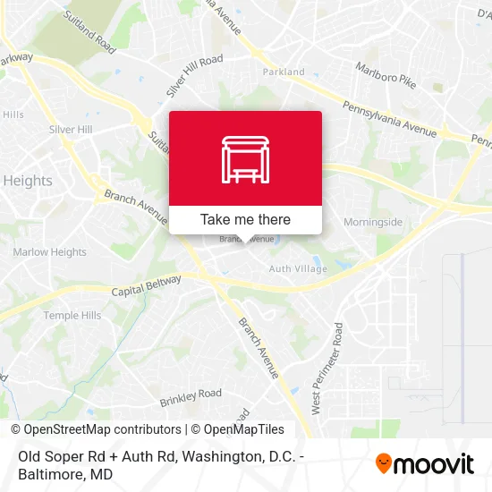 Old Soper Rd + Auth Rd map