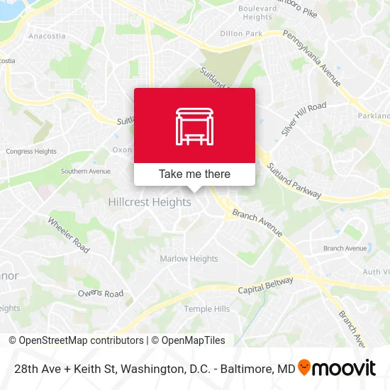 28th Ave + Keith St map