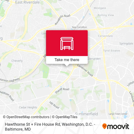 Hawthorne St + Fire House Rd map