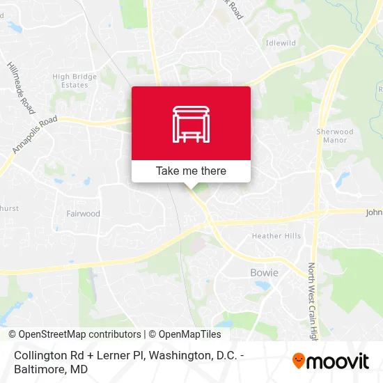 Collington Rd + Lerner Pl map