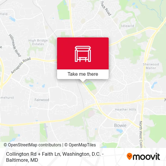Collington Rd + Faith Ln map
