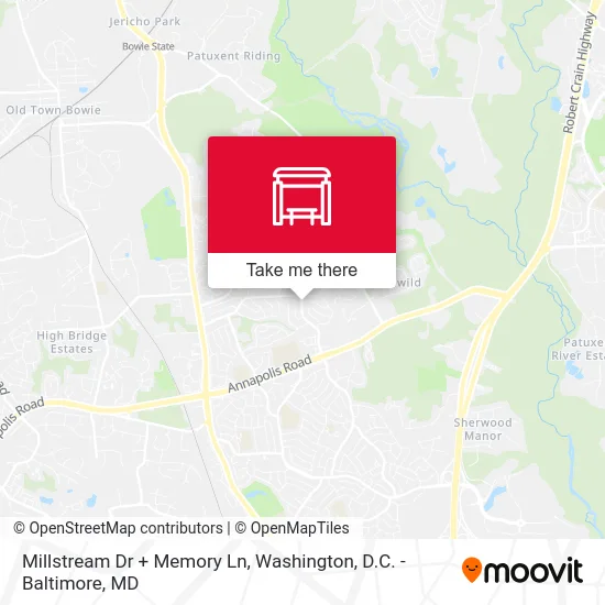Millstream Dr + Memory Ln map