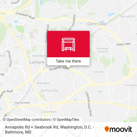 Annapolis Rd + Seabrook Rd map