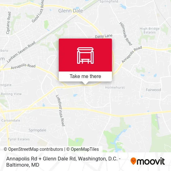 Annapolis Rd + Glenn Dale Rd map
