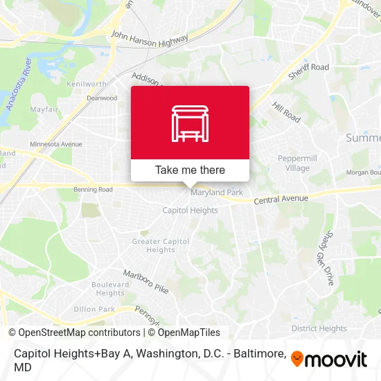 Mapa de Capitol Heights+Bay A