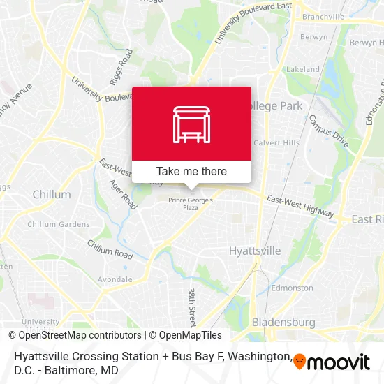Hyattsville Crossing Station + Bus Bay F map