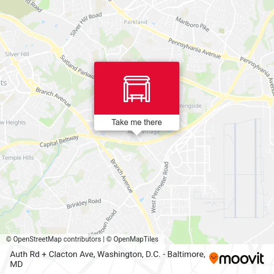 Auth Rd + Clacton Ave map