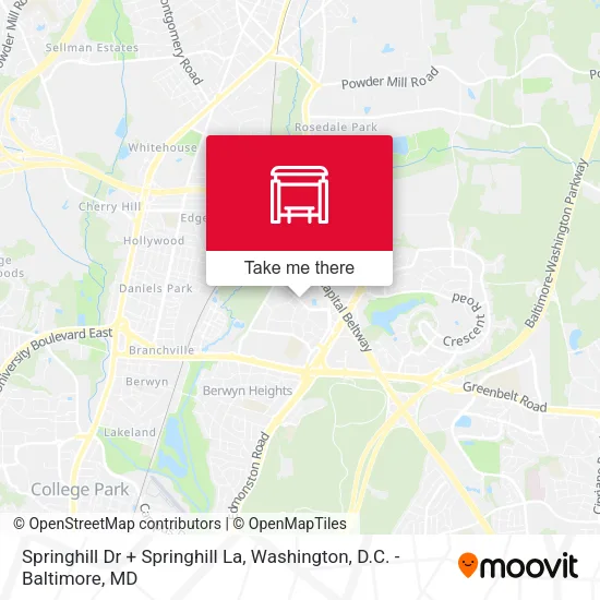 Mapa de Springhill Dr + Springhill La