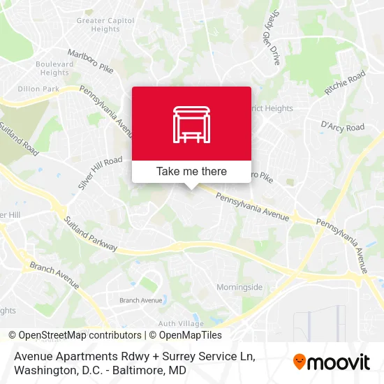 Avenue Apartments Rdwy + Surrey Service Ln map