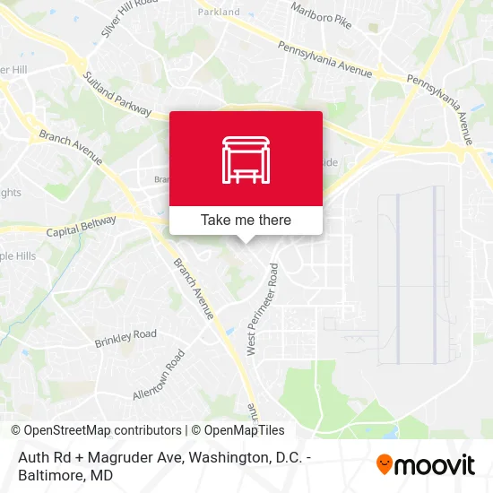 Auth Rd + Magruder Ave map