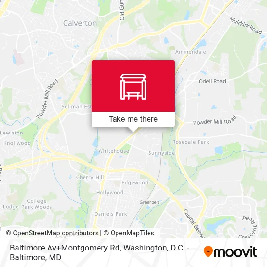 Baltimore Av+Montgomery Rd map