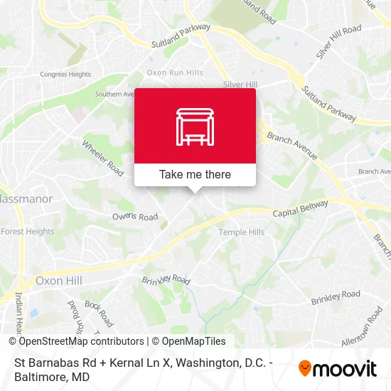 St Barnabas Rd + Kernal Ln X map