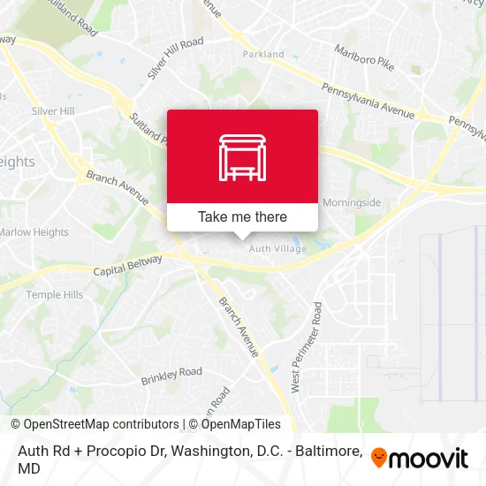 Auth Rd + Procopio Dr map