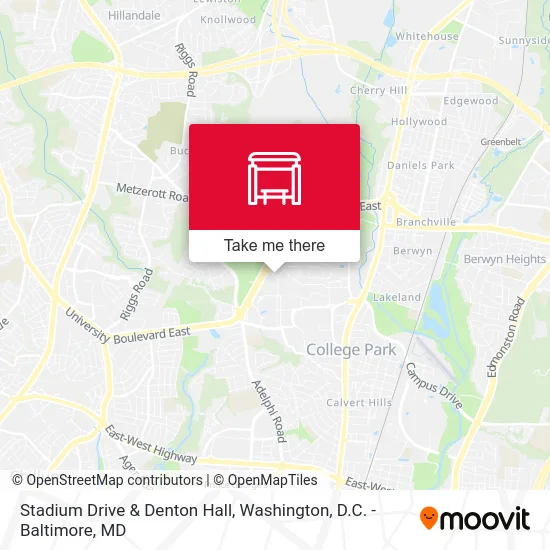 Stadium Drive & Denton Hall map