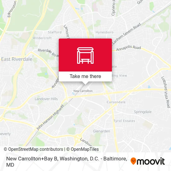 New Carrollton+Bay B map