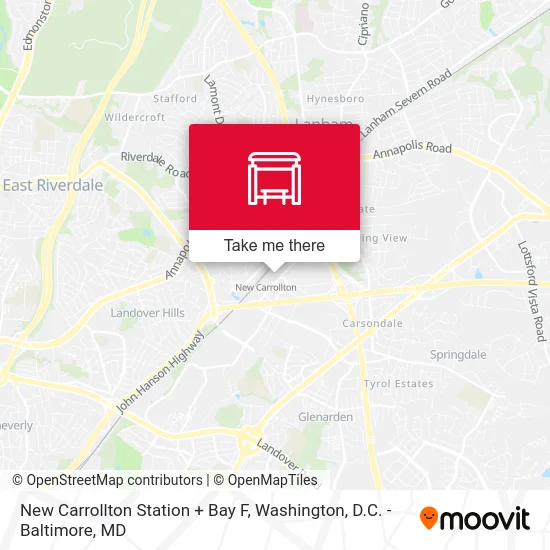 New Carrollton Station + Bay F map