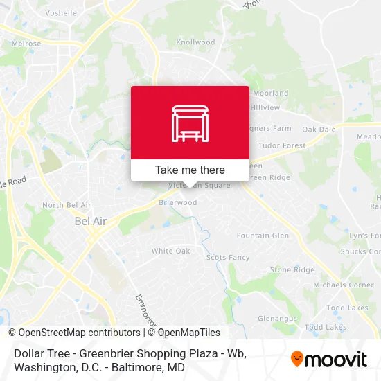 Dollar Tree - Greenbrier Shopping Plaza - Wb map