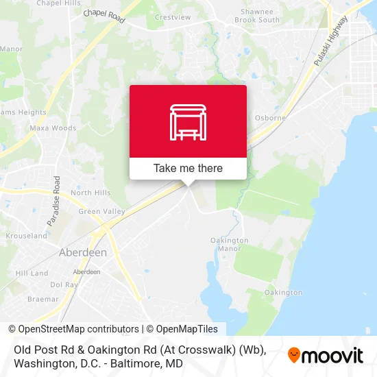 Old Post Rd & Oakington Rd (At Crosswalk) (Wb) map