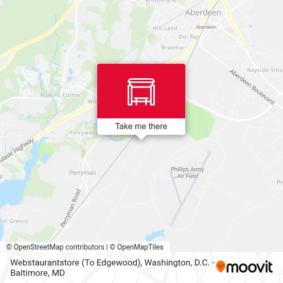 Webstaurantstore (To Edgewood) map