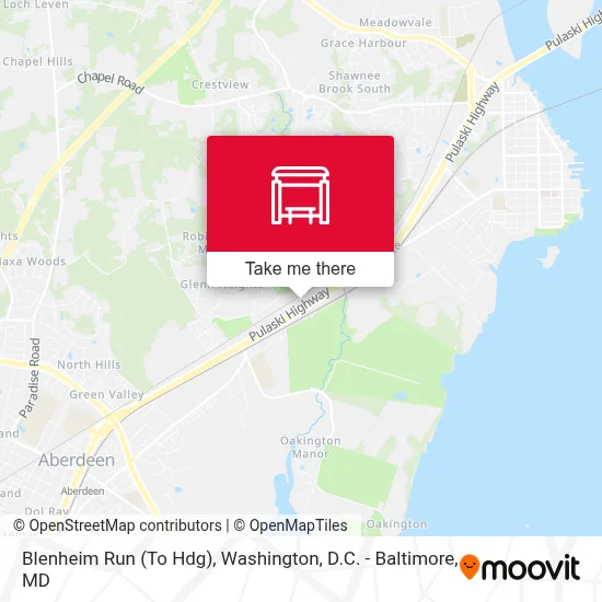 Blenheim Run (To Hdg) map