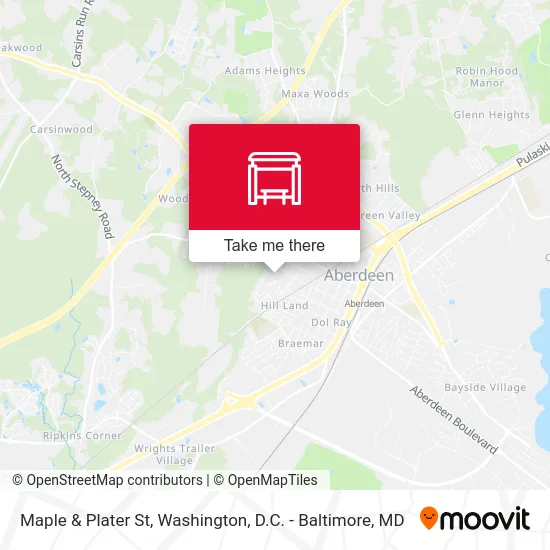 Maple & Plater St map