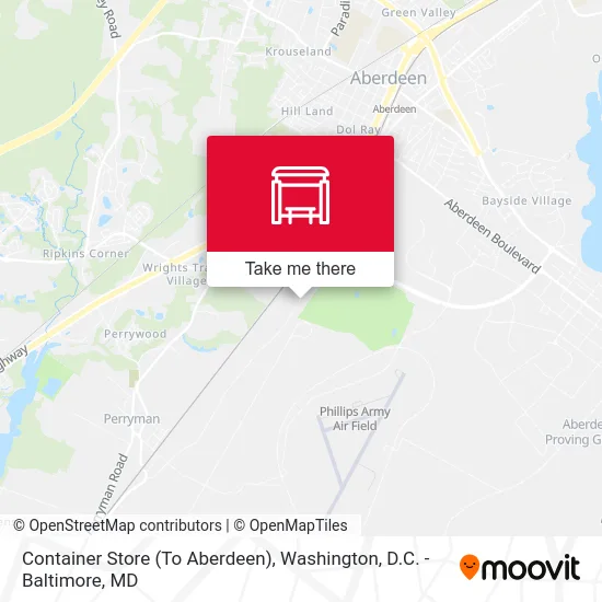 Container Store (To Aberdeen) map