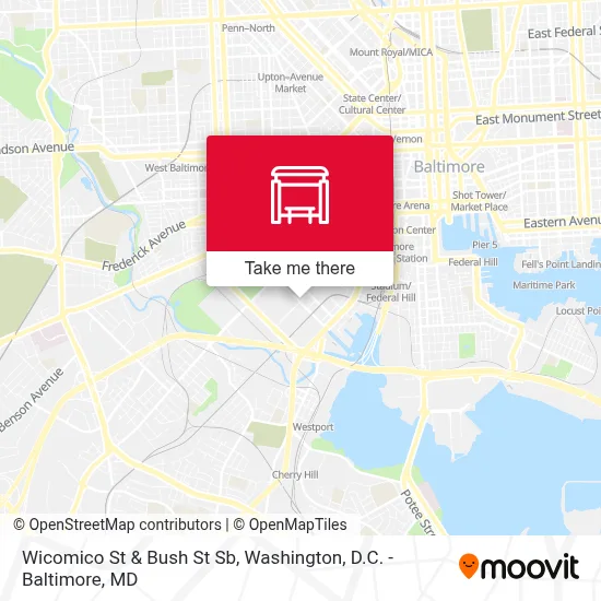 Wicomico St & Bush St Sb map