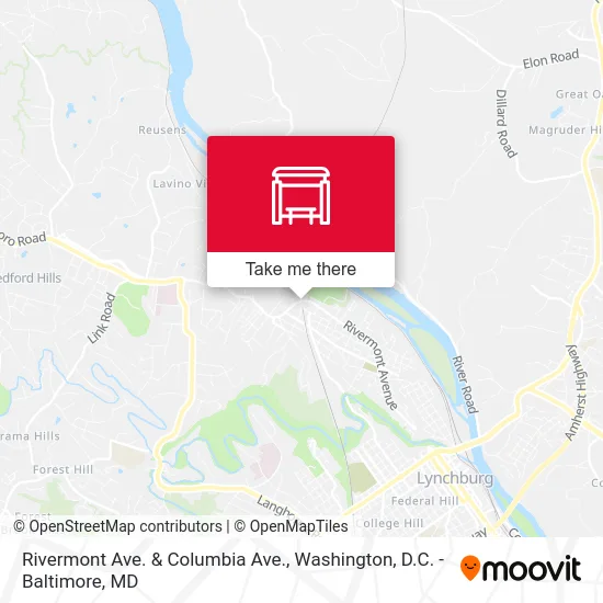 Rivermont Ave. & Columbia Ave. map