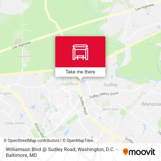 Williamson Blvd @ Sudley Road map