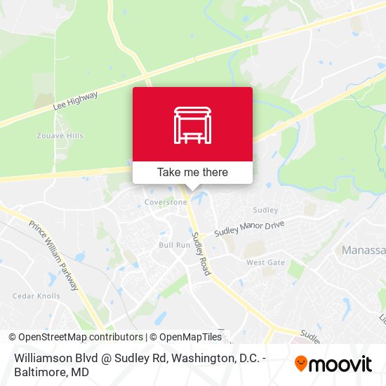 Williamson Blvd @ Sudley Rd map