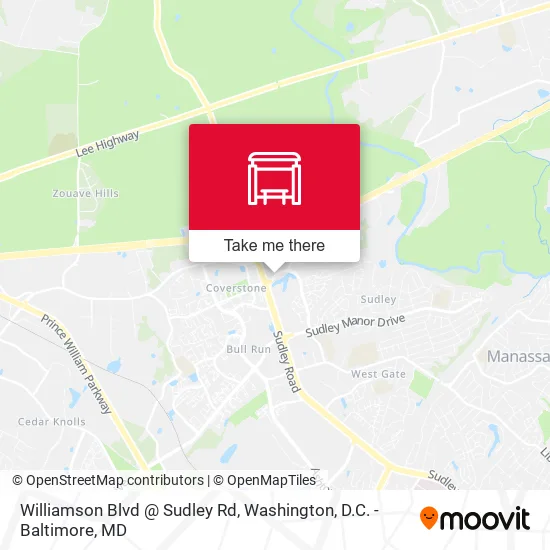 Williamson Blvd @ Sudley Rd map