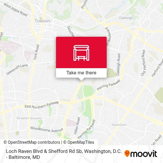 Loch Raven Blvd & Shefford Rd Sb map