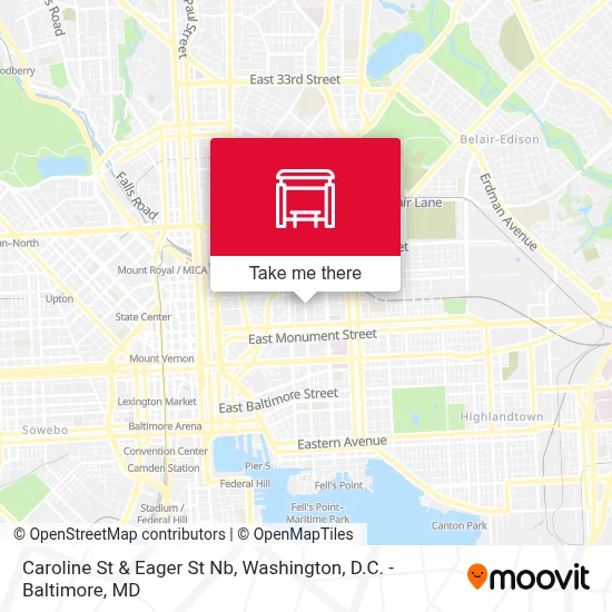 Caroline St & Eager St Nb map