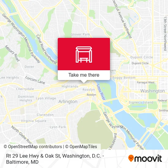 Rt 29 Lee Hwy & Oak St map