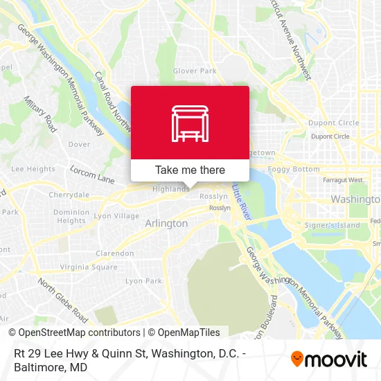 Rt 29 Lee Hwy & Quinn St map