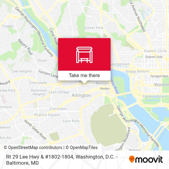 Rt 29 Lee Hwy & #1802-1804 map