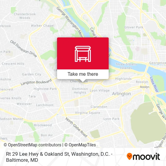 Rt 29 Lee Hwy & Oakland St map