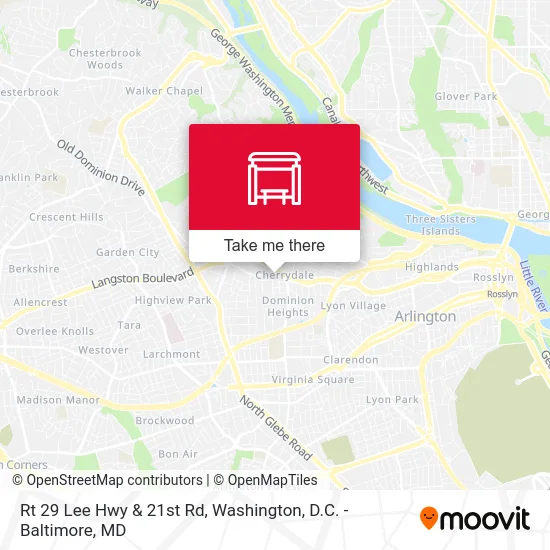 Rt 29 Lee Hwy & 21st Rd map