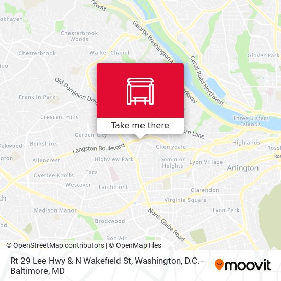 Rt 29 Lee Hwy & N Wakefield St map