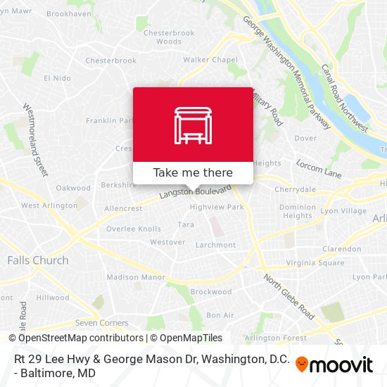 Rt 29 Lee Hwy & George Mason Dr map