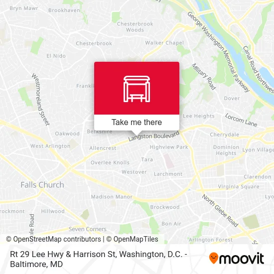 Rt 29 Lee Hwy & Harrison St map