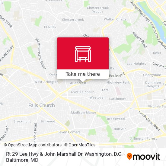 Rt 29 Lee Hwy & John Marshall Dr map