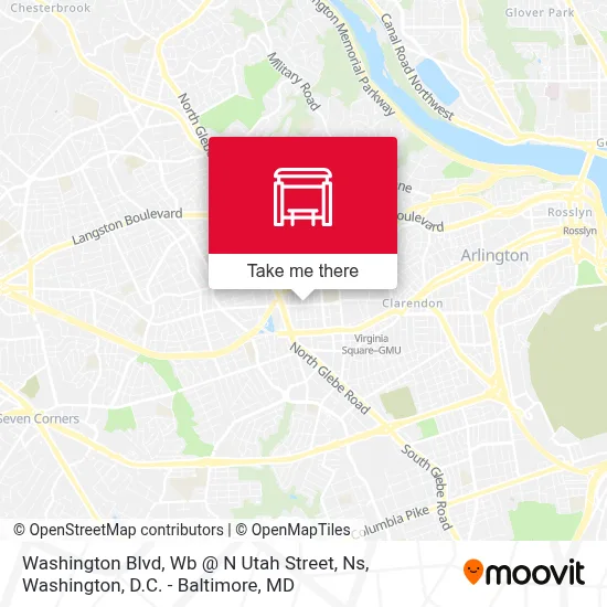 Washington Blvd, Wb @ N Utah Street, Ns map
