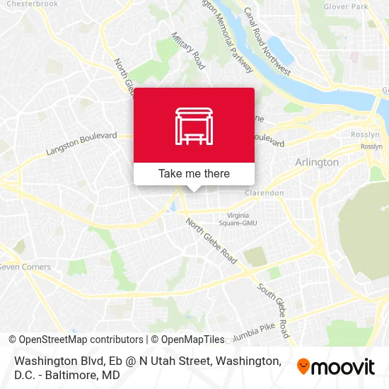 Washington Blvd, Eb @ N Utah Street map