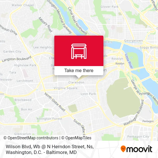 Wilson Blvd, Wb @ N Herndon Street, Ns map
