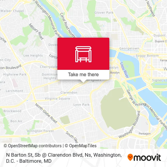 N Barton St, Sb @ Clarendon Blvd, Ns map