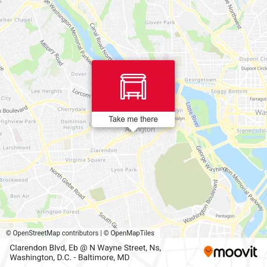 Clarendon Blvd, Eb @ N Wayne Street, Ns map