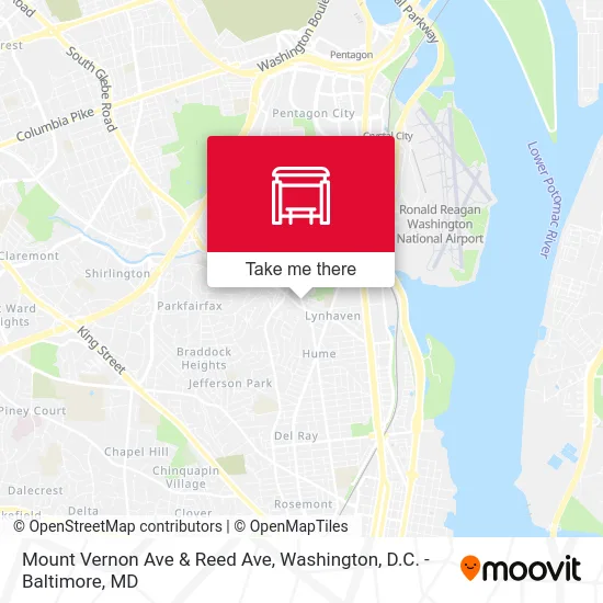 Mount Vernon Ave & Reed Ave map